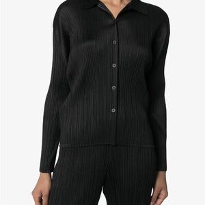 Pleats Please By Issey Miyake pleated shirt in black